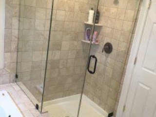 Frameless glass shower Frameless glass shower