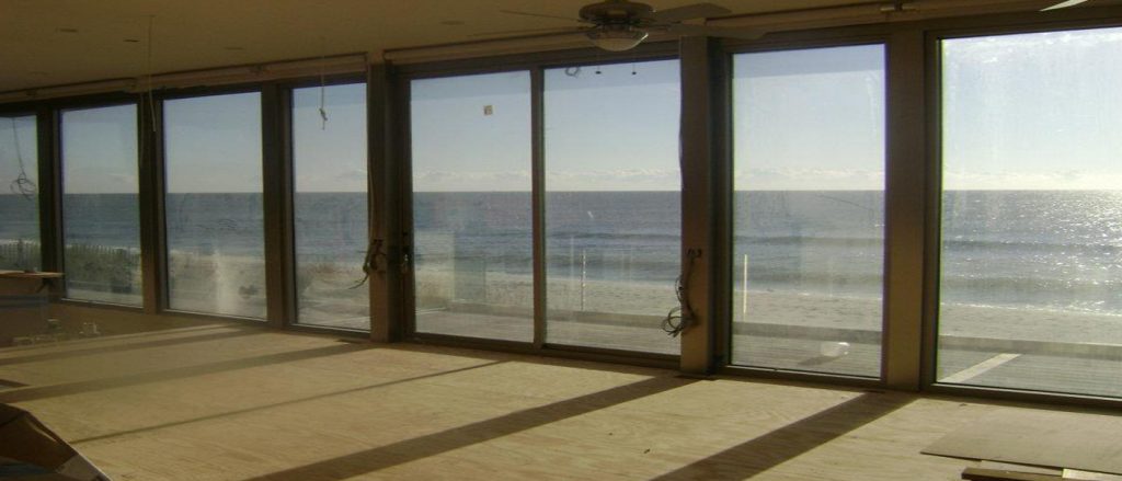 Commercial glass installation